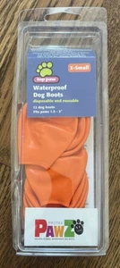 Pawz X-Small wasserdichte Einweg-/Mehrweg-Gummistiefel 12er-Pack - Orange - Neu in Verpackung - Bild 1 von 2