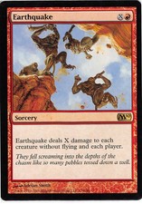 Earthquake *Rare* Magic MtG x1 M10 MISCUT (Centering)
