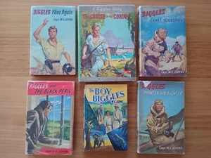 Biggles x 6 - Kingston Eds - Flies Again, Cruise Condor, Camel, Black Peril etc. - Picture 1 of 4