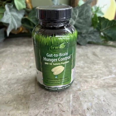 Irwin Naturals GUT-TO-BRAIN HUNGER CONTROL 60 Liquid Softgels EXP 03/2025 - Image 1 of 3