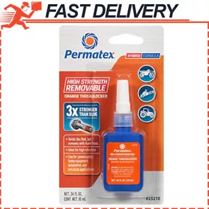Permatex 25210 High Strength Removable Orange ThreadLocker - Picture 1 of 2