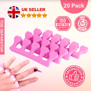 Sponge Toe Separators 20 Finger Spacers Nail Art Polishing Soft Foam stretchers - Picture 1 of 12