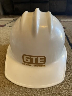 Vintage General Telephone GTE White Bullard Hard Hat Safety Helmet - Image 1 of 4