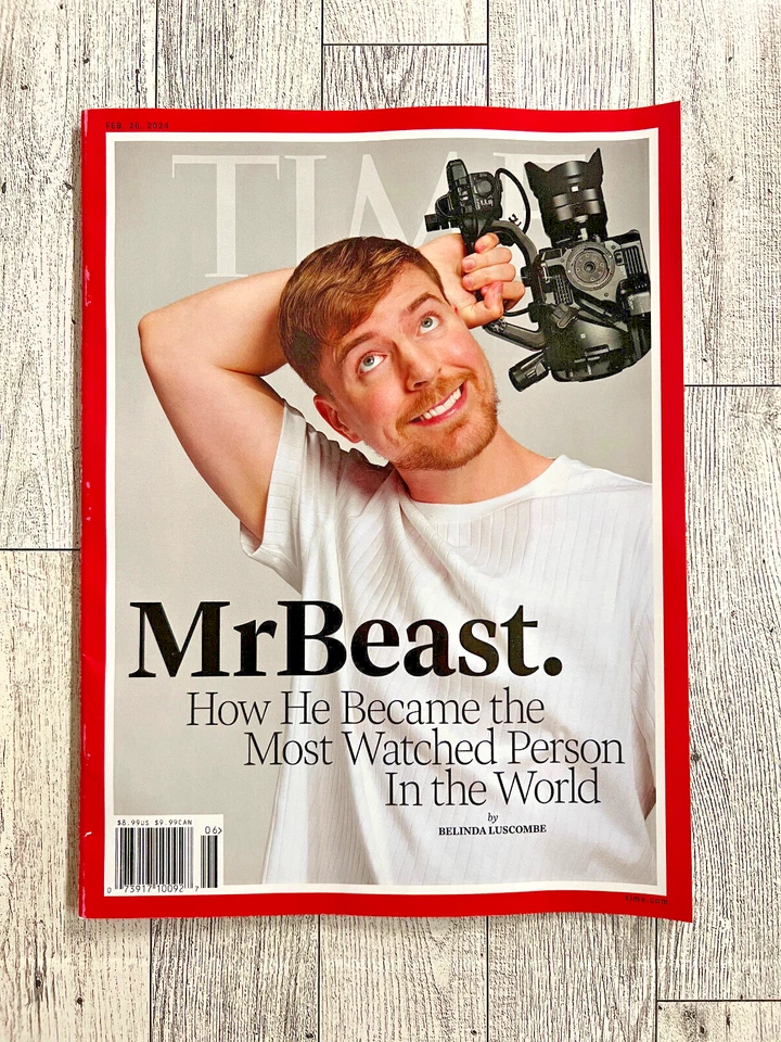 Time Magazine "MR. BEAST - How He Became The Most Watched Person" Feb. 2024 - Image 1 of 1
