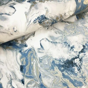 Marble Wallpaper By Muriva Blue 166504 Washable Living Room - Picture 1 of 4