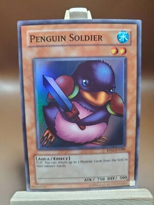 LP Yugioh Penguin Soldier Super Rare Unlimited RP01-EN089 US Seller 1996 - Image 1 of 4