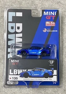 MiniGT LB Works Nissan GT-R R35 Blue Livery 2.0 Mijo Exclusive No.135 LHD - Picture 1 of 10