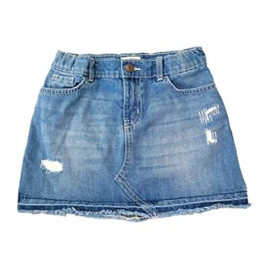 OshKosh Girls Denim Mini Skirt Size 7 Medium Wash New - Picture 1 of 7