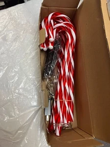 15" Candy Cane Lights Outdoor Christmas Pathway Markers Light Yard Decorations - Picture 1 of 6