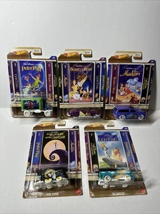 Hot Wheels Disney Classic Movies Series Complete Set Lot Of 5 NEW - Picture 1 of 22