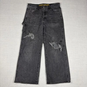 Pantalones de mezclilla holgados Drew House de Justin Beiber Carpenter Y2K diseñador para hombre 34 sonrientes - Imagen 1 de 13
