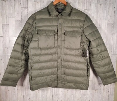 Chaqueta PUFFER MEDIANA Camisa Chaqueta George Para Hombre Verde Oliva Broches NUEVO Foto 1 de 4