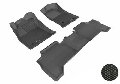3D MAXpider  Black 1st & 2nd Row 3 Piece Set for Toyota Tacoma - Image 1 of 4