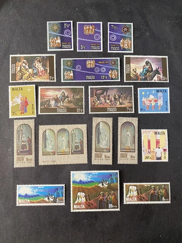 MALTA, SCOTT # B30-B33(4)+B34-B37(4)+B38-B41(4), 1978 SEMI-POSTAL NATIVITY MVLH Cover