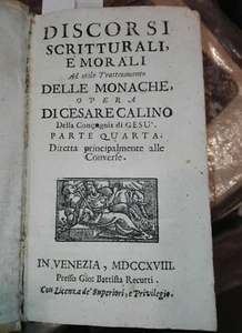 1718 VENEZIA. ISTRUZIONI DEL GESUITA ALLA MONACHE - Foto 1 di 6