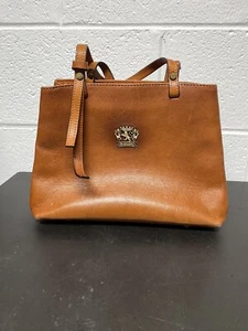 Borsa a mano Pratesi Firenze manico superiore Cognac Camperiti pelle Italia - Foto 1 di 13