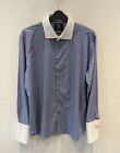 Skopes Mens Short Size XL Blue And White Striped Long Sleeved 100% Cotton VGC