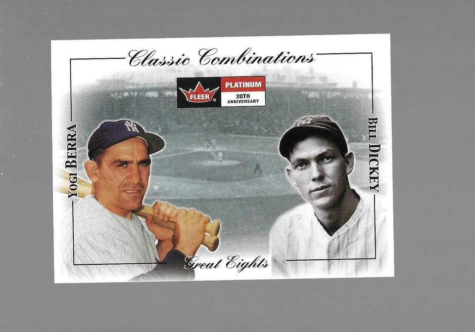 THE GREAT 8'S 2001 Yogi Berra & Bill Dickey Fleer Platinum, Classic Combos /2000 - Image 1 of 2