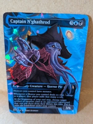 Captain N'ghathrod Foil Custom Full Art sticker on bulk Commander MTG - Image 1 of 2