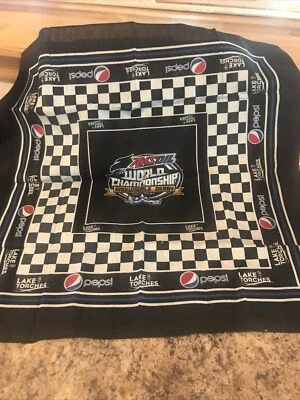 World Championship Snowmobile Derby Bandana, Wisconsion, racing checkered flag - Image 1 of 4