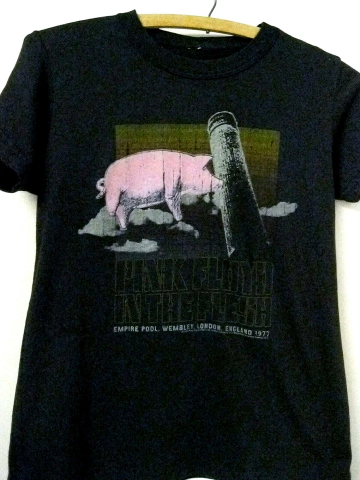 Camiseta Pink Floyd IN THE FLESH Wembley tamanho pequeno (2005) 1977 junk food - Imagem 1 de 4