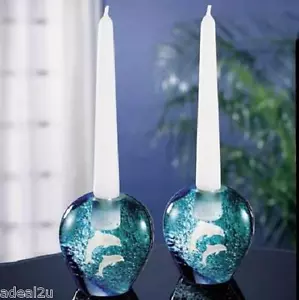 LENOX CAITHNESS CANDELABRI DELFINO SOTTOMARINO $176 NUOVI IN SCATOLA LENOX - Foto 1 di 1