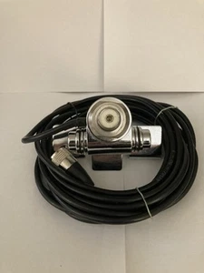 MFJ-345S, LIP ANTENNA MOUNT, SO-239, W/ CABLE CHROME Version! PRE- OWNED L/N - Photo 1/5
