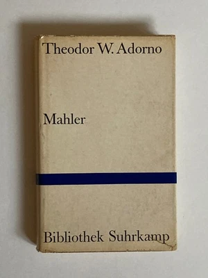 Mahler by Theodor W. Adorno; 1-4 Tausend, 1960, VG / VG Hardcover Foto 1 de 4