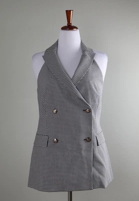 WHITE HOUSE BLACK MARKET NUEVO CON ETIQUETAS $120 Chaleco Guinga Sin Mangas Chaqueta Top Talla 14 Foto 1 de 4