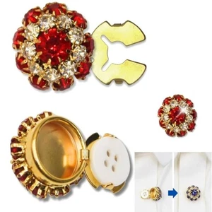 2PCS DIY Accessories Rhinestone Button Cover for Shirt Tuxedo Accessories - Picture 1 of 17