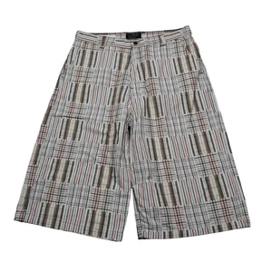 Caltop Shorts Mens 36 Multicolor Plaid High Rise Flat Front Polyester Pocket - Picture 1 of 14