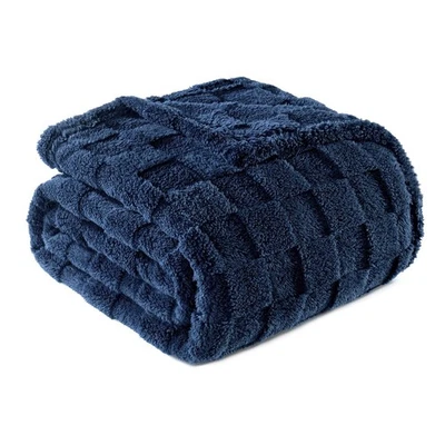 Kuscheldecke Fleece-Decke, Superweiche 3D Karierte Sofadecke, Flauschige Deck... - Bild 1 von 4