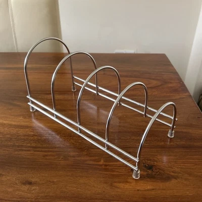 Chrome Plate Stacker & Organiser for Kitchen Cupboard - 4 Spaces - Image 1 of 4