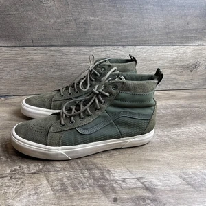Vans Sk8 Hi MTE Men's 11 Skateboard Shoes Green Leather Lace-Up Athletic Sneaker - Picture 1 of 10