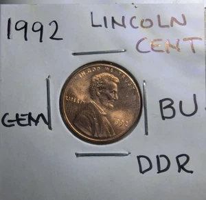 1992-P Lincoln Cent Error Wide AM,DDR Wow What A Cent !  - Picture 1 of 10
