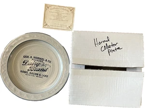 Hormel Austin MN Red Wing Stoneware Collectors Plate 779/1000 Dairy Brand VTG - Picture 1 of 7