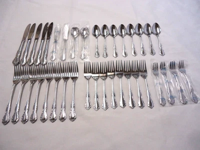 QUEENS COURT STAINLESS FLATWARE JAPAN 37-PIECES - Image 1 of 4
