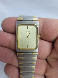 Pulsar by Seiko Y100-4159 Men's Analog Gold Tone Tank Watch 24x32mm Untested - Picture 1 of 4