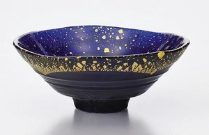 Tea ceremony utensils Glass matcha tea bowl by Shinji Watanabe Mantenboshi Japan - Picture 1 of 12