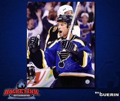 BILL GUERIN SIGNED St. Louis Blues 16X20 Photo -77150 — 第 1/2 张图片