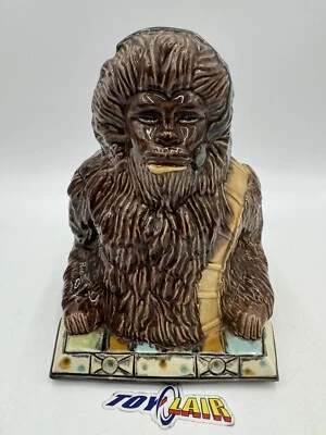 Escultura em banco Star Wars Chewbacca cerâmica 1979 arte popular vintage 10"" - Imagem 1 de 4