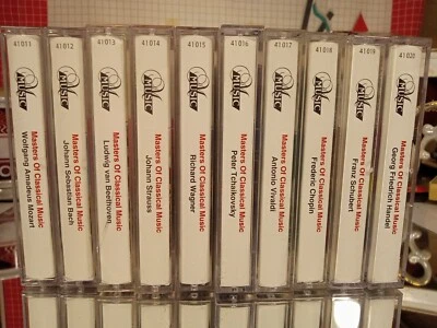 Masters of Classical Music 10 Cassette Set Delta 1992 Mozart Bach Strauss Etc  - Image 1 of 4
