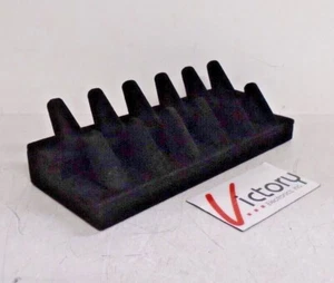 NUOVO espositore per anelli in velluto nero | 12 pali a forma di dito organizer gioielli - Foto 1 di 6