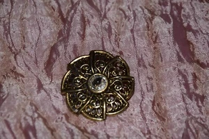 Spilla Bigiotteria bronzo con strass Brooch Broche vintage (21) (V3) ^ - Imagen 1 de 2