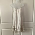 Hurley Dress Junior's Size Medium Beach Cover Up Halter 100% Cotton Lace Detail