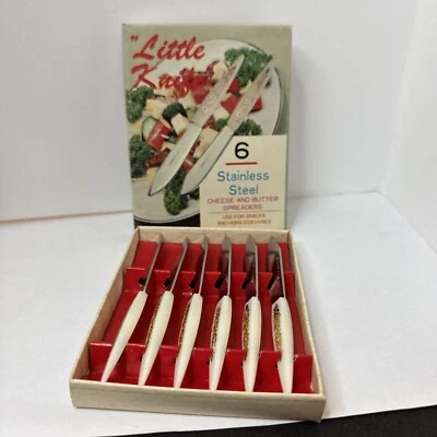 奶酪和黄油撒播机 刀 MCM 复古 BOHO NOS 新娘 淋浴 茶会 ZZ19 — 第 1/4 张图片