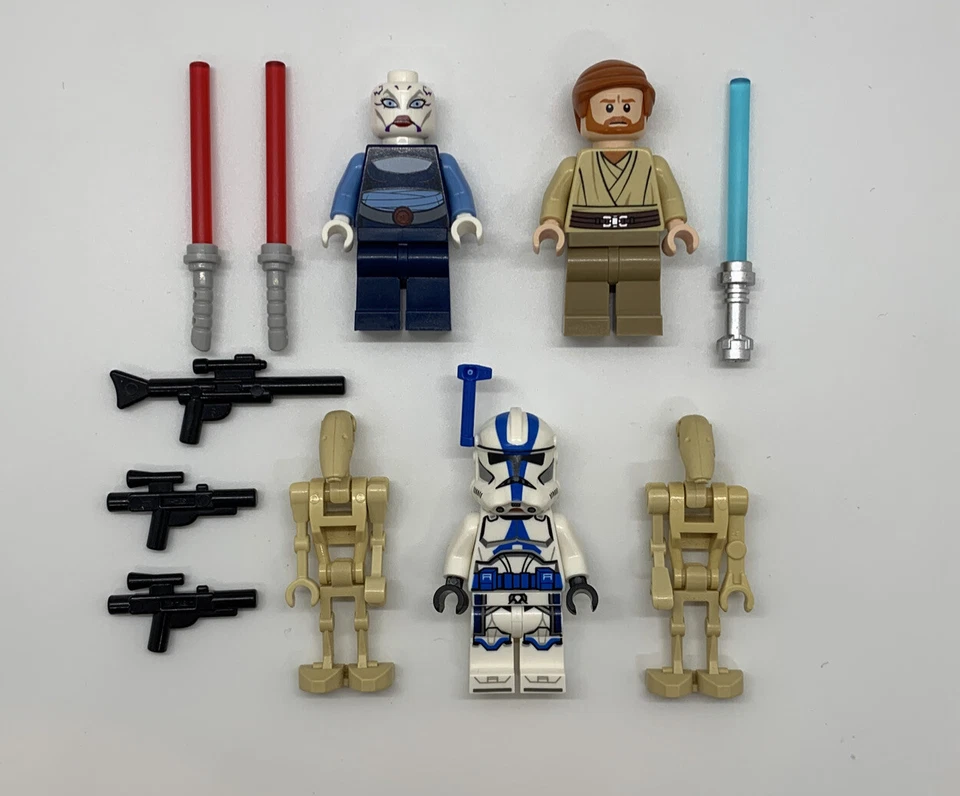 LEGO Asajj Ventress Obi-Wan Clone Trooper Minifigure Lot Star Wars Clone Wars - Image 1 of 1