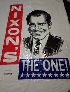 Vintage Nixon Nixon's The One Campaign Large Banner Print Plastic Clear 1968 60s - Bild 1 von 11