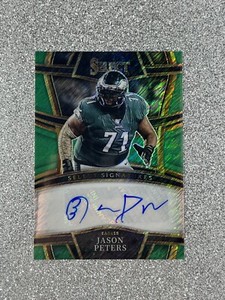 2022 Panini Select Jason Peters #2/5 Auto  Green Prizm Eagles Color Match