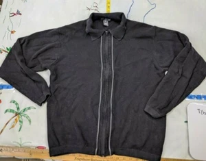 Men's Medium Slates Collared Full Zip Sweatshirt, 100% Australian Cotton - Picture 1 of 3